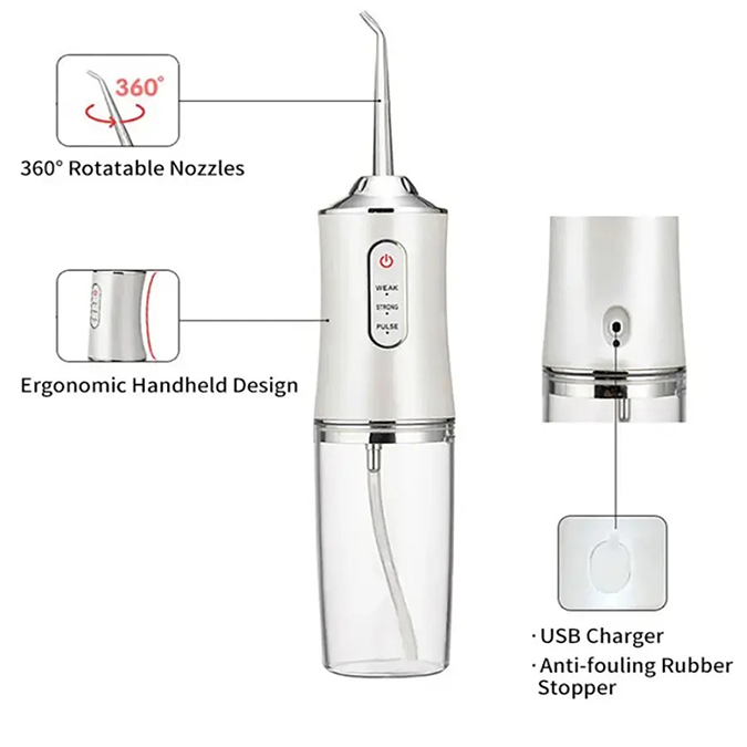 Cordless Dental Water Flosser – 300ml