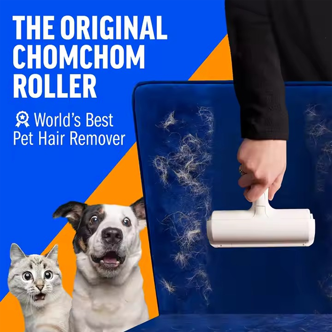 Pet Hair Remover Roller – Reusable Self-Cleaning Brush for Dogs & Cats – Eco-Friendly Lint Roller for Furniture, Clothes & Car
