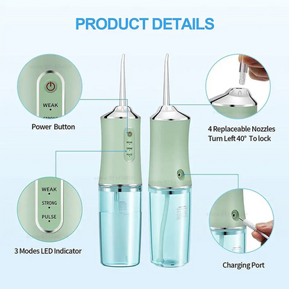 Cordless Dental Water Flosser – 300ml