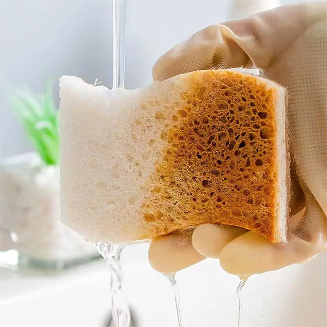 100% Plant-Based Coconut Scrub Sponge – Eco-Friendly &amp; Compostable Kitchen Cleaner
