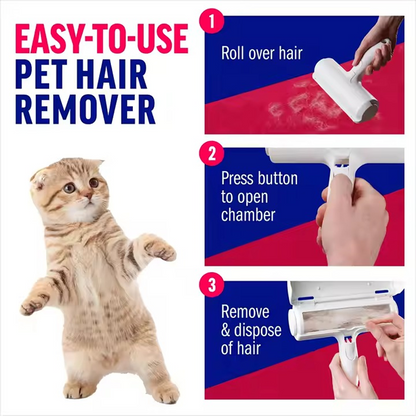 Pet Hair Remover Roller – Reusable Self-Cleaning Brush for Dogs &amp; Cats – Eco-Friendly Lint Roller for Furniture, Clothes &amp; Car